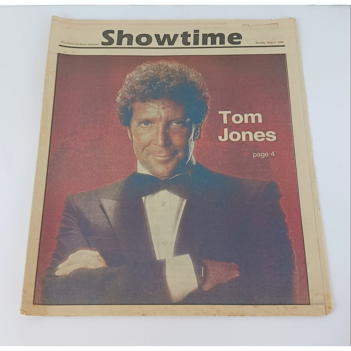 1986 Showtime Knoxville News Sentinel Tom Jones Newspaper Supplement Ephemera
