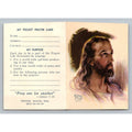 Vintage 1937 Jesus My Pocket Prayer Card Tidings Nashville USA Holy Card