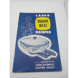 Lasko Square Meal Recipes Booklet Automatic Electric Skillet Vintage