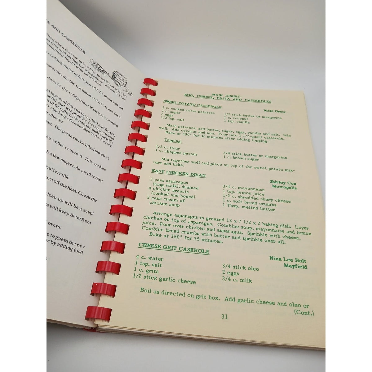 Home Made Cooking Our Favorite Recipes Spiral Bound 1989 Cookbook