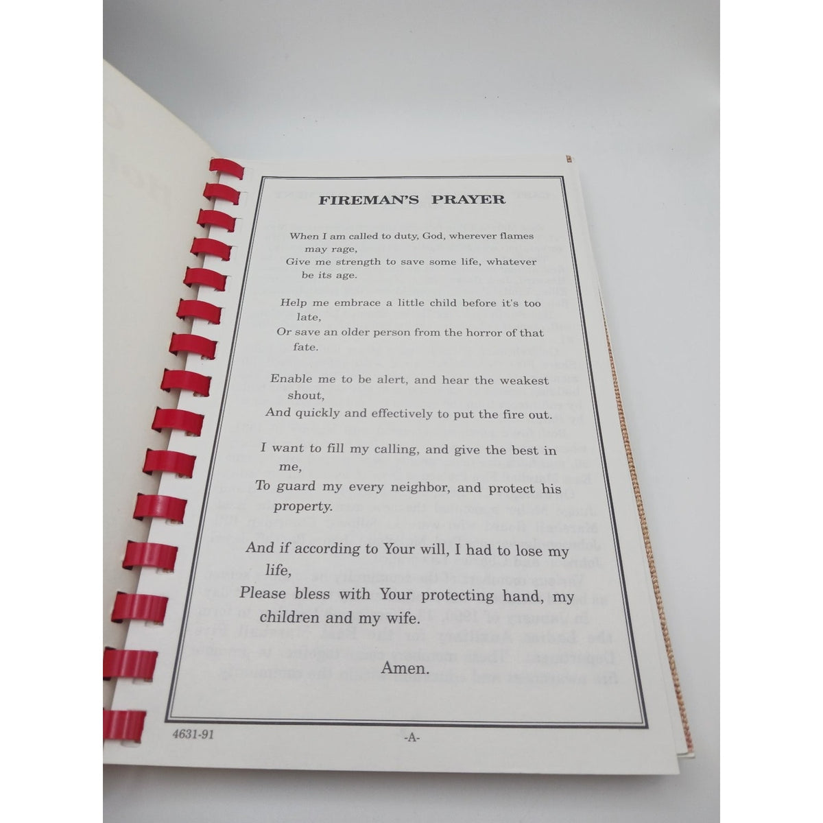 Our Best Home Cooking Ladies Auxiliary East Marshall Fire Dept 1991 Cookbook Tn