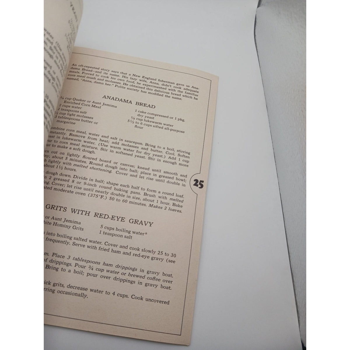 Vintage Corn Meal Grits Recipes Booklet The Flavor of American Tradition 1960s