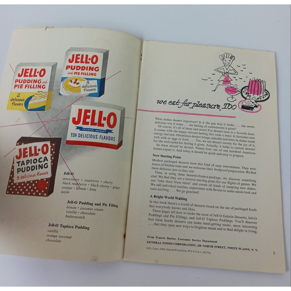 Vintage 1952 Jell-O Recipe Booklet Gelatin Pudding Pie Filling Mid-Century