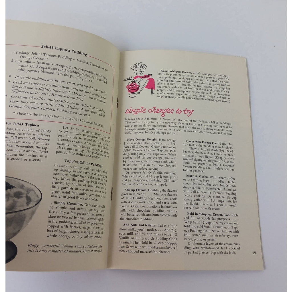 Vintage 1952 Jell-O Recipe Booklet Gelatin Pudding Pie Filling Mid-Century