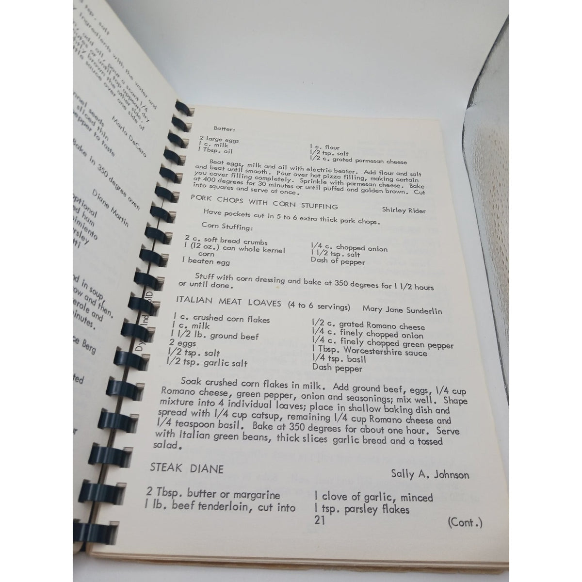 Favorite Recipes Cook Book Dyer United Methodist Church 1979 Community Spiral