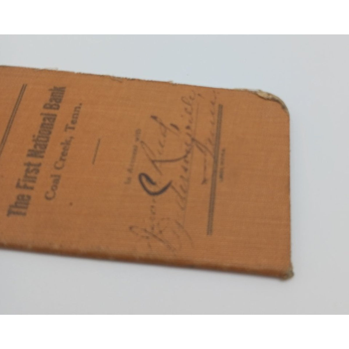 1921 The First National Bank Coal Creek Tenn Vintage Bank Passbook Reed Ledger
