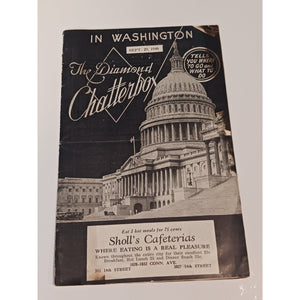 1940 Washington DC Diamond Chatterbox Guide US Capitol Sholl's Cafeterias