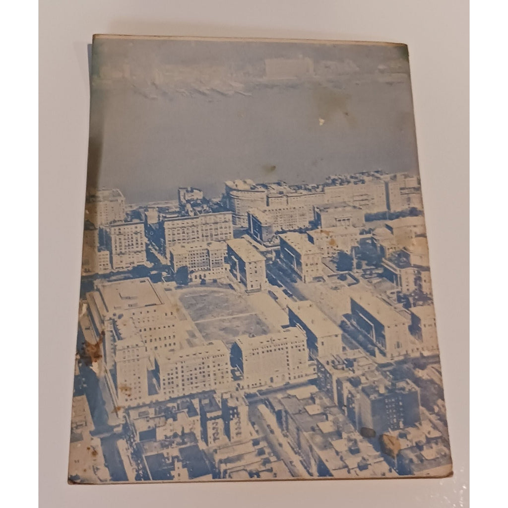 Vintage LIONS DEN Restaurant Menu c1940s City Aerial View Ephemera Chicago RARE