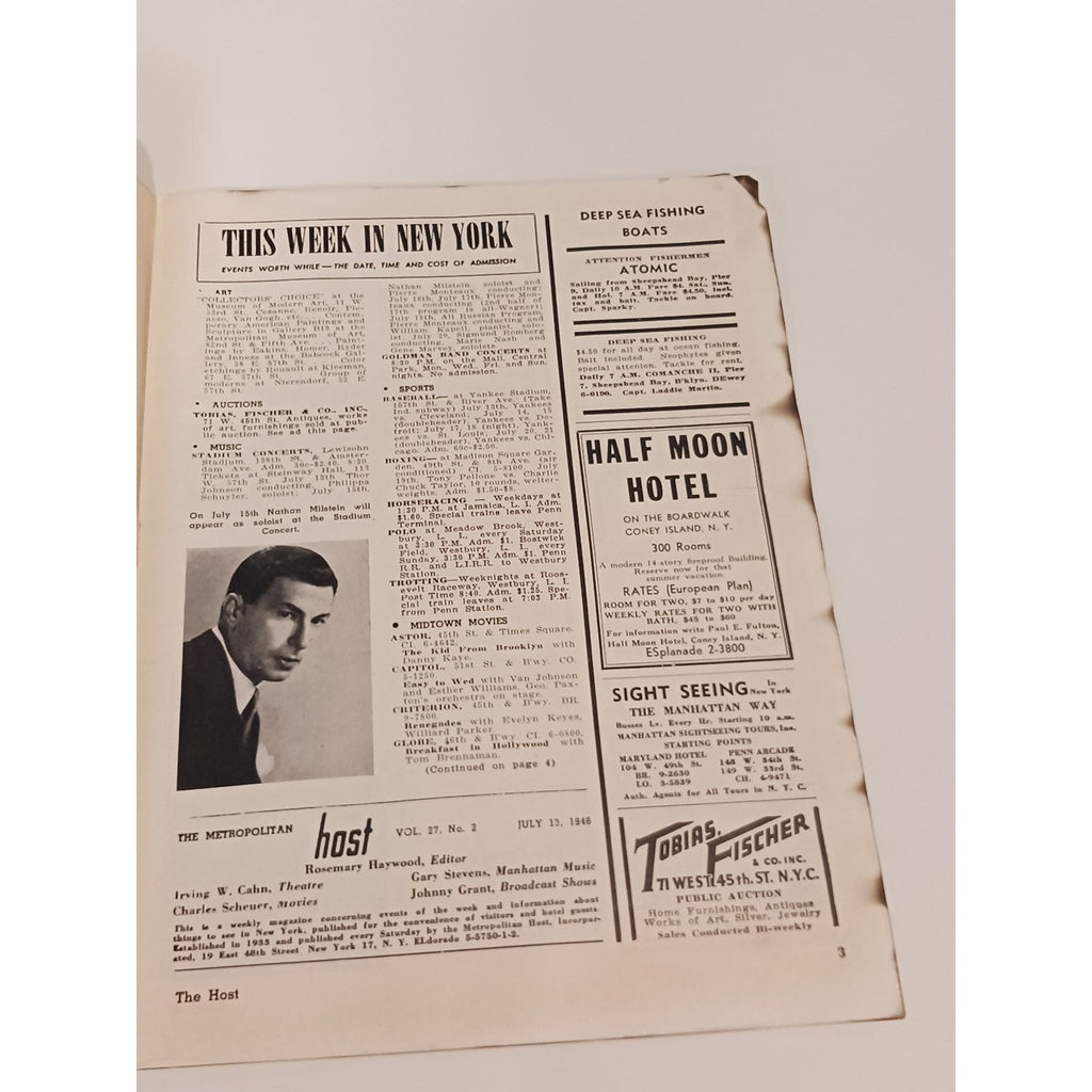 1946 Metropolitan Host NYC Weekly Guide Bill Callahan Broadway Call Me Mister