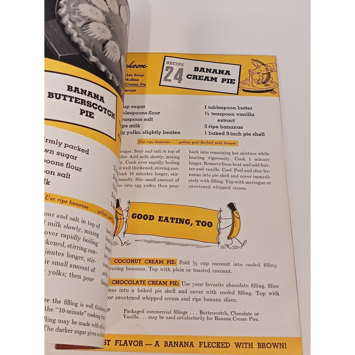 1940s 50s United Fruit Co Banana Recipe Booklet Vintage Ephemera