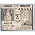 1930s Goldblatt Bros. Hollywood Rayon Marquisette Drapes Ad Ephemera