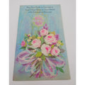 Vintage Buzza Cardozo Religious Floral Blessing Greeting Card Parchment
