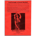 1973 Bette Midler Concert Flyer University of Tennessee Homecoming Program Earl