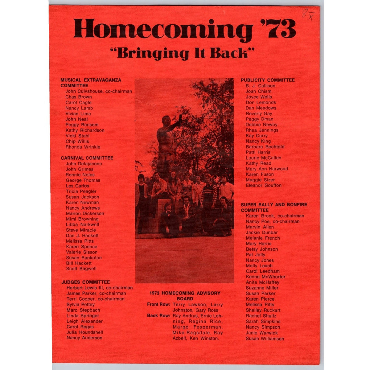 1973 Bette Midler Concert Flyer University of Tennessee Homecoming Program Earl