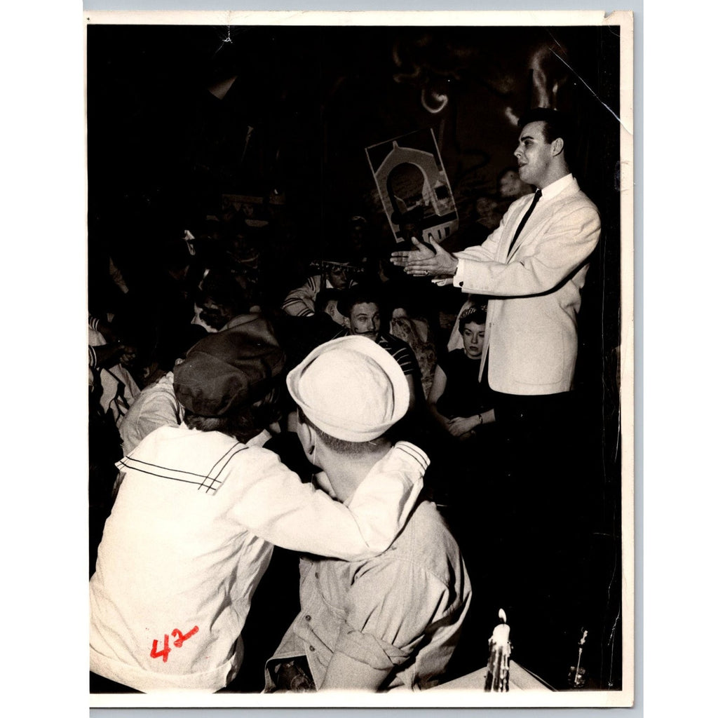 Frankie Avalon Mickey Mouse Club Entertainer Performer Crowd 1950s Photograph