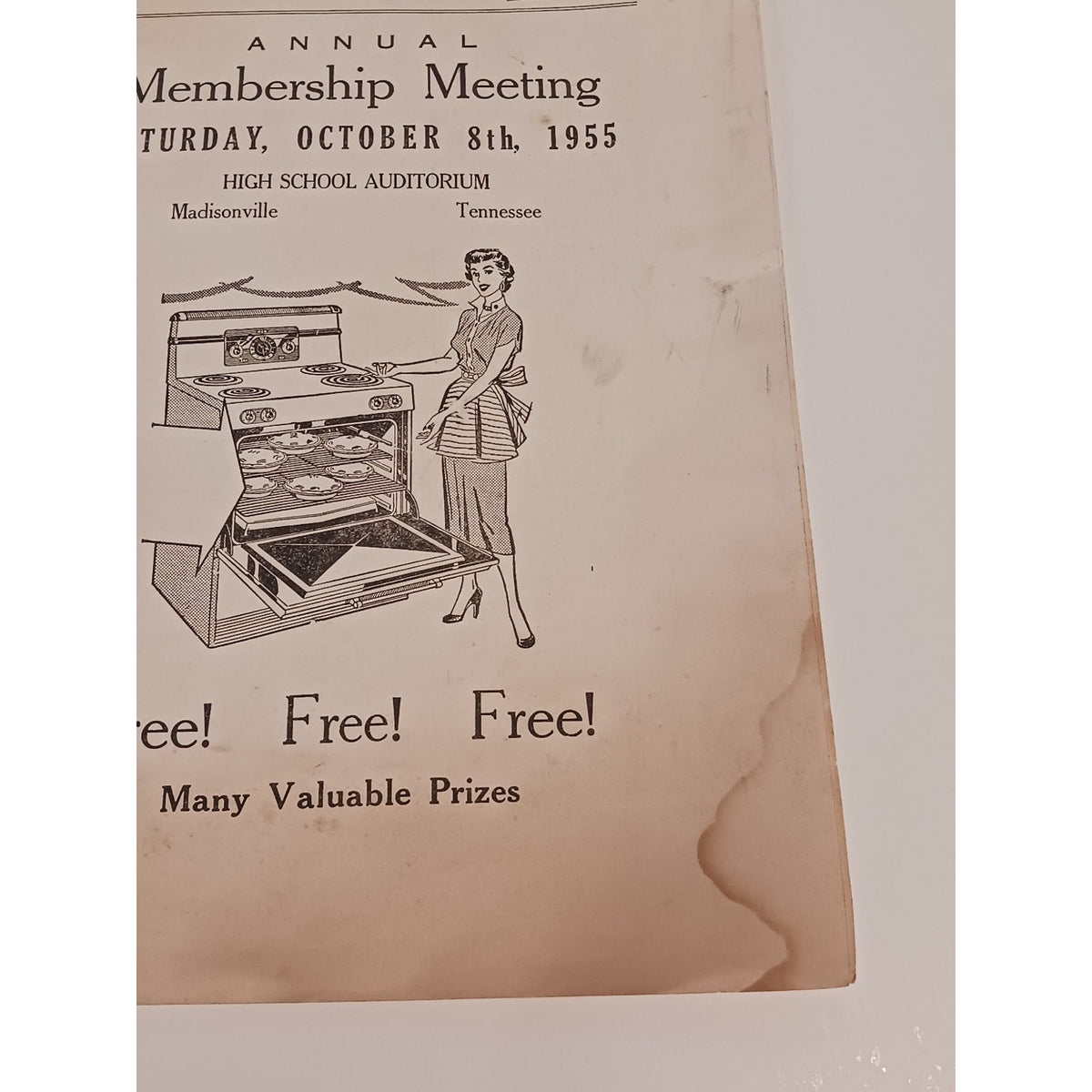 1955 Fort Loudoun Co op News Annual Meeting Program Madisonville TN Ephemera