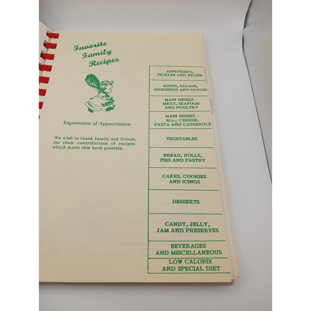Home Made Cooking Our Favorite Recipes Spiral Bound 1989 Cookbook