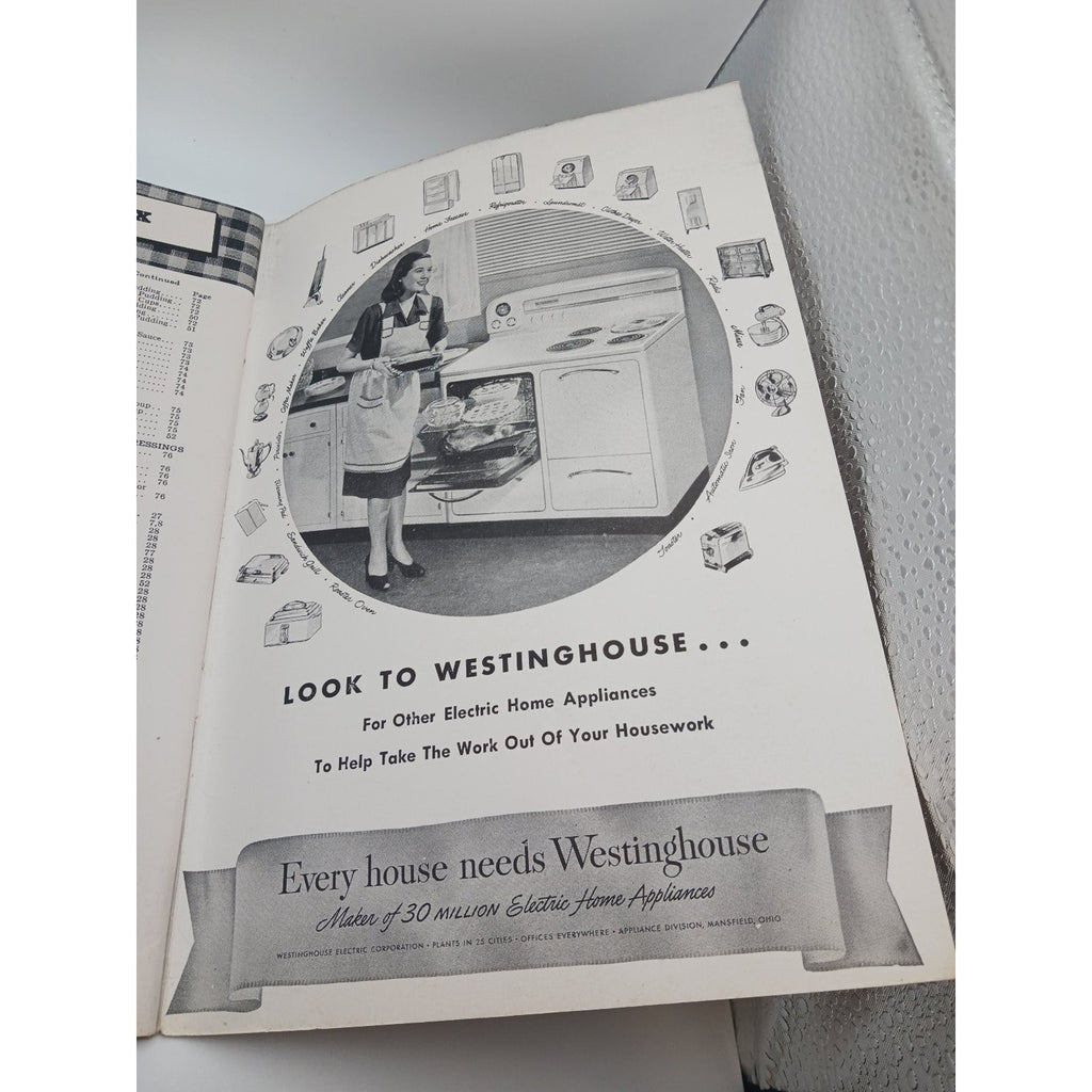 Vintage Westinghouse Electric Range Cookbook 1947 Recipes Manual