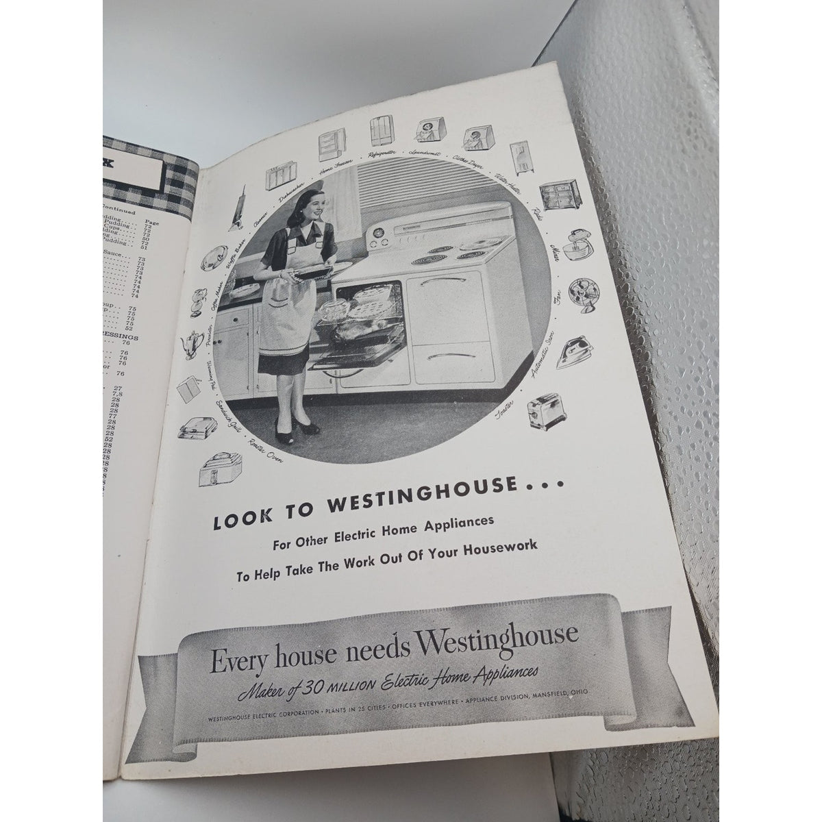 Vintage Westinghouse Electric Range Cookbook 1947 Recipes Manual