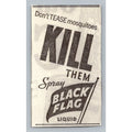 1933 Black Flag Insecticide Print Ad Vintage Mosquito Pest Control Ephemera