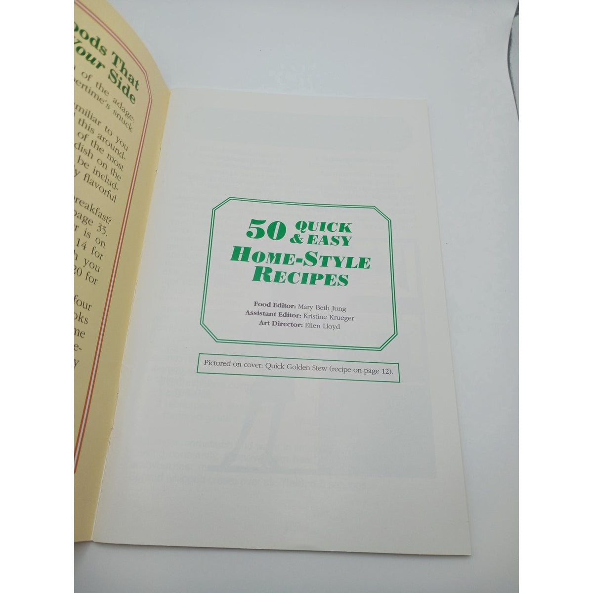 Vintage Reiman Publications 50 Quick & Easy Home-Style Recipes Booklet Cookbook