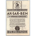 1930 Burlington Route Ak-sar-ben Train Print Ad Omaha Lincoln Nebraska Ephemera
