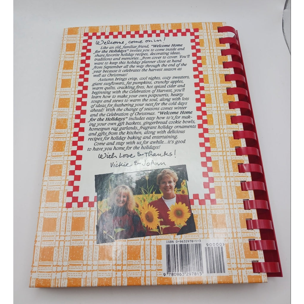 Welcome Home For The Holidays Gooseberry Patch 1994 First Printing Cookbook
