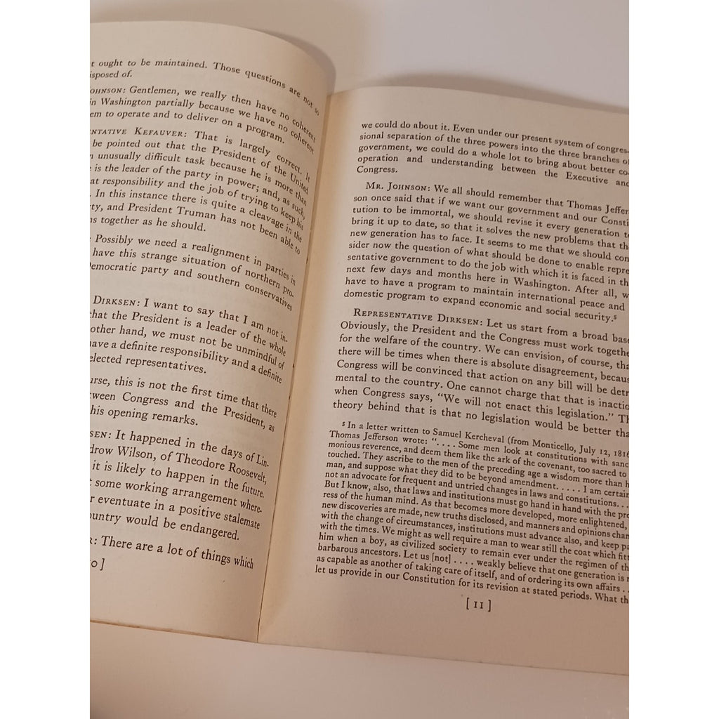 1946 University of Chicago Round Table Radio Transcript Estes Kefauver Congress