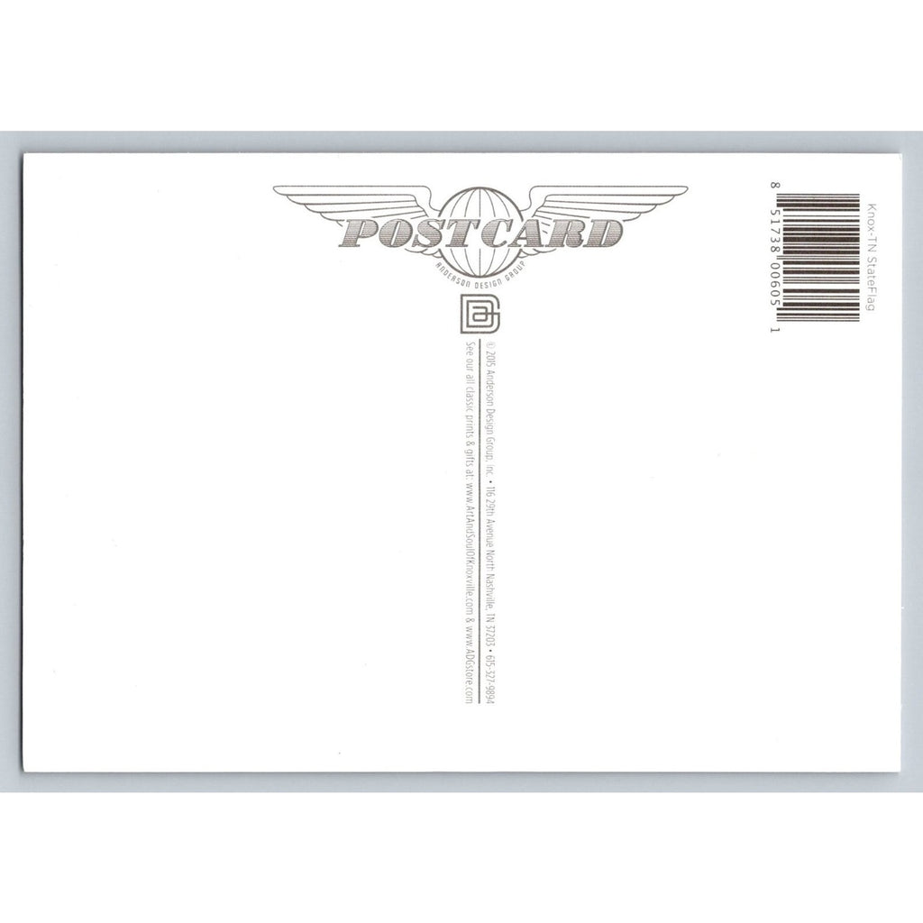 Knoxville Tennessee State Flag Skyline Anderson Design Group Postcard