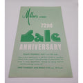 Vintage Miller's Athens Department Store 72nd Anniversary Sale Flyer 1960s Tn
