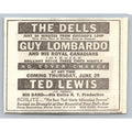 1933 The Dells Chicago Print Ad Guy Lombardo Ted Lewis Ephemera