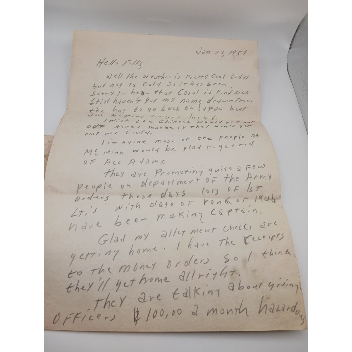Korean War US Army Letters Document Lot KIA Remains Home 1st Lt James Stephenson