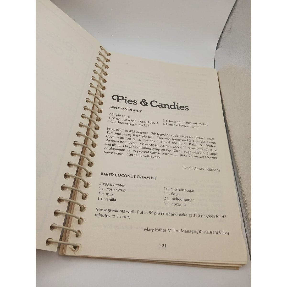 Amish Country Cookbook Volume III Bob & Sue Miller 1993 Spiral Bound Bethel