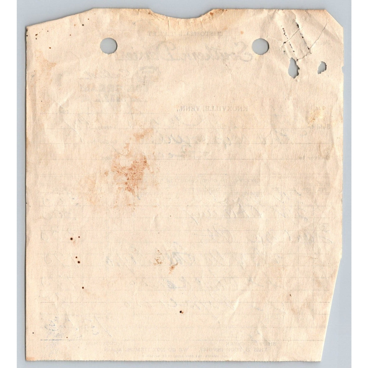 1942 Southern Dairies Knoxville Tn Vintage Customer Ticket 1940s Receipt Invoice