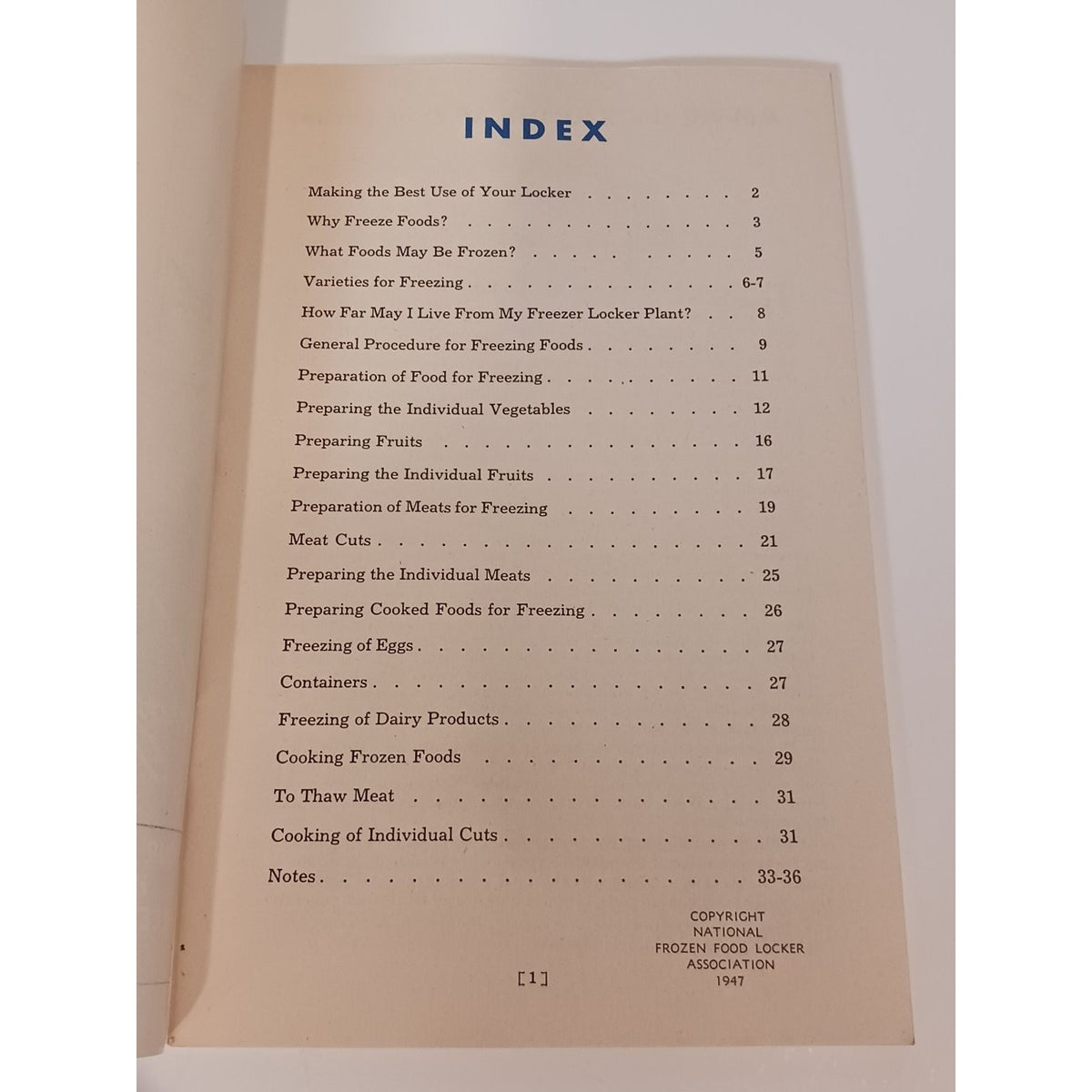 1947 Frozen Food Locker Plant Cookbook Guide Vintage Ephemera Booklet