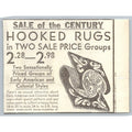 1931 Boston Store Hooked Rugs Sale Ad Early American Colonial Decor Ephemera