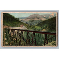 Bitter Root Mts Idaho Railroad Trestle Bridge Phostint Postcard Detroit Pub