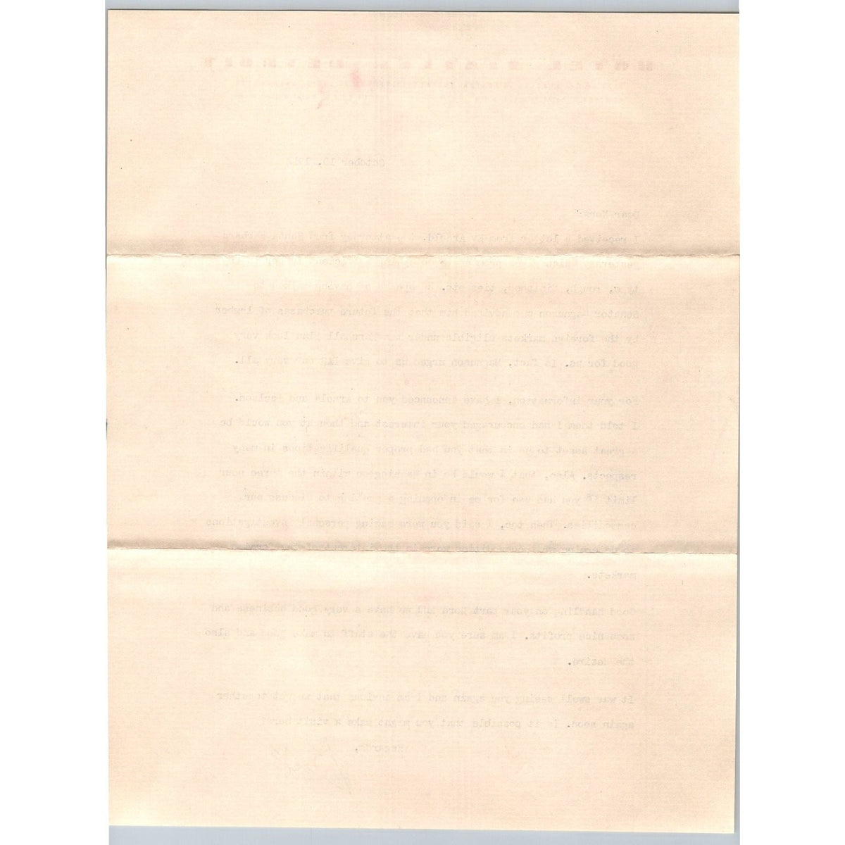 1948 Hotel Statler Detroit Letter Marshall Plan Senator Magnuson Ephemera WWII