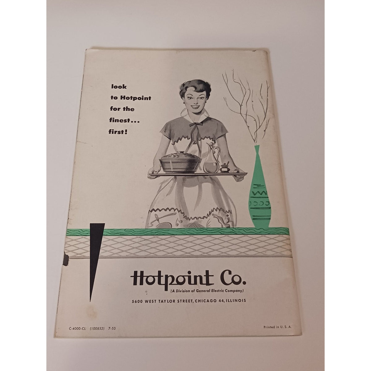 1953 Hotpoint Refrigerator Manual & Recipe Book Vintage Appliance Ephemera MCM