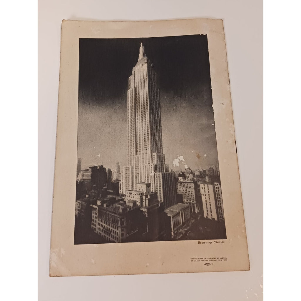 1932 Helen Keller Empire State Building NY Brochure Ephemera Times Wide Photo