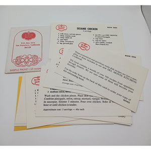 Vintage 1972 Del Monte Kitchens Recipe Card Sample Packet 10 Recipes Ephemera
