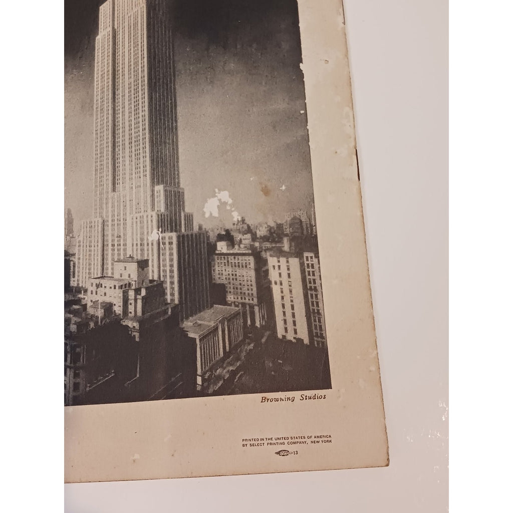 1932 Helen Keller Empire State Building NY Brochure Ephemera Times Wide Photo