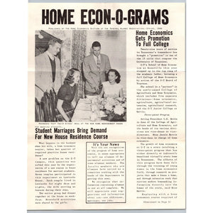 1948 University of Tennessee Home Economics Alumni Newsletter & Envelope UT