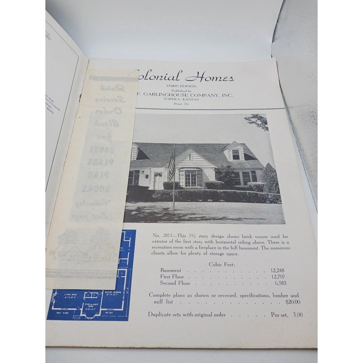 Vintage L F Garlinghouse Colonial Homes House Floor Plan Booklet MCM Mid Century