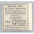 Gregg College Chicago Shorthand Secretarial Training Ad 1930s Ephemera Vintage