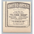 1931 United Artists Chicago Newspaper Ad Flying High Bert Lahr Corsair Movie