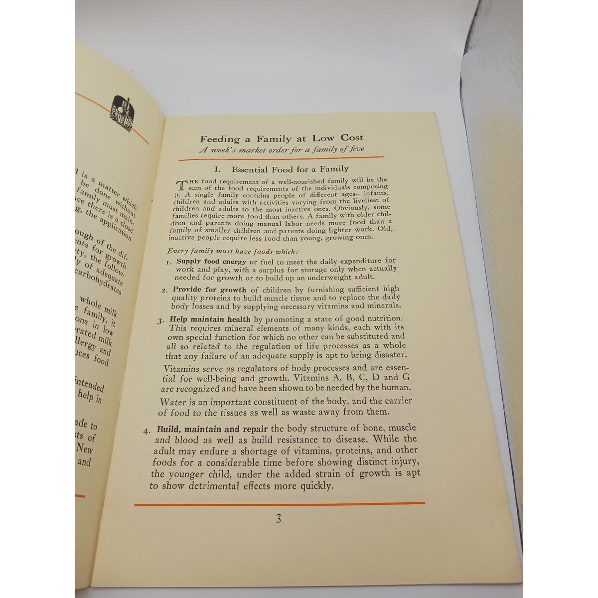 Vintage 1938 Evaporated Milk Association Feeding a Family Low Cost Booklet