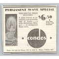 1933 Permanent Wave Flapper Hair Salon Ad Chicago FAirfax Phone Number Ephemera