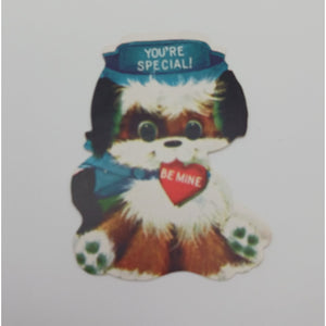 Vintage Hallmark Valentine's Day Greeting Card Die Cut Puppy Dog You're Special