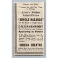 1931 Chicago Cinema Theatre Jungle Hazards Film Dr Davenport Print Ad